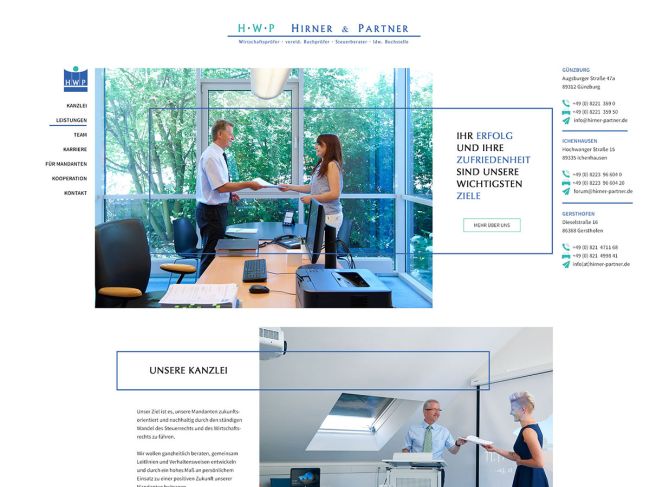 Webseite Hirner Partner