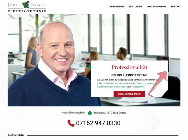 Webseite Noack Elektrotechnik